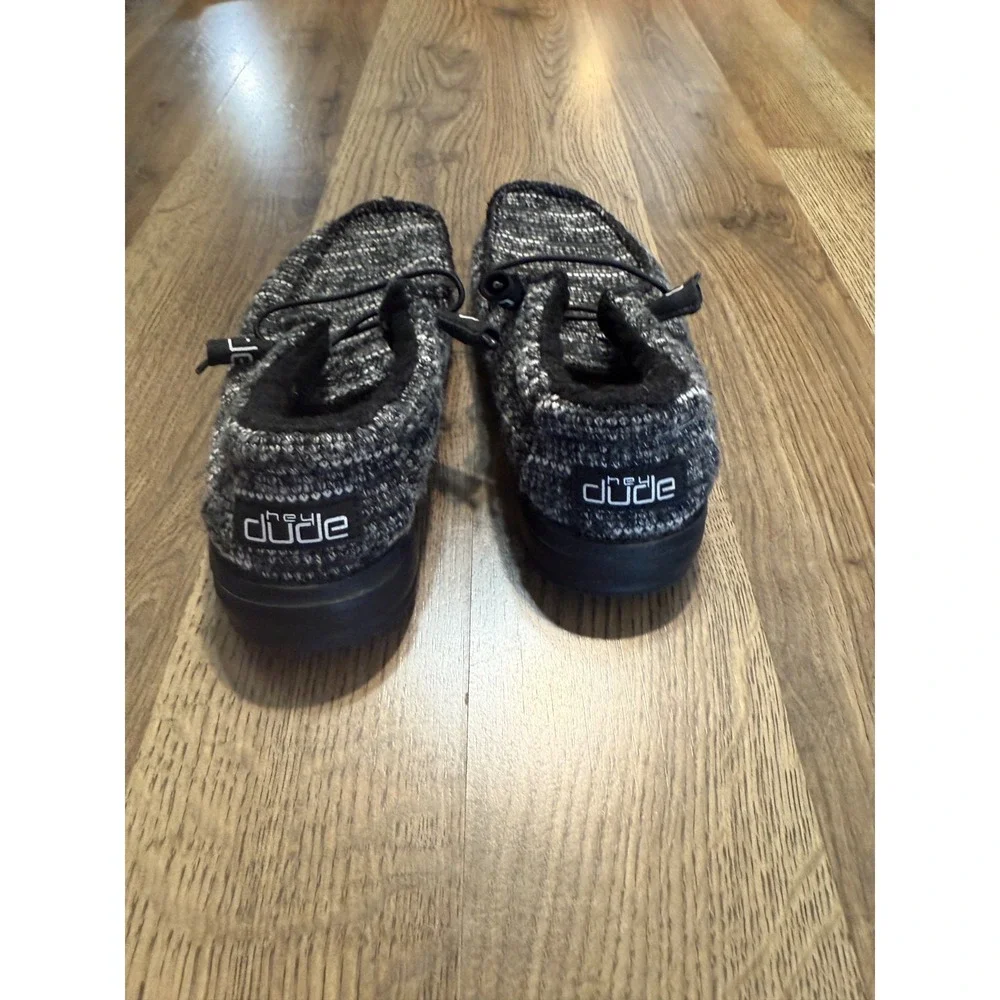Hey Dude Kids Gray Knit Moccasin Shoes